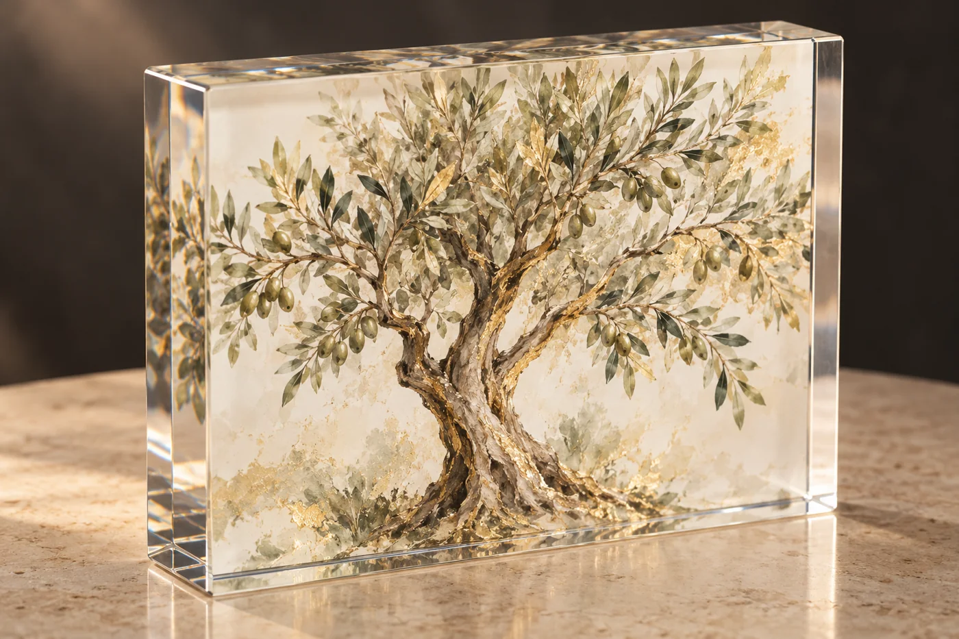 המחשה של בלוקים אקריליים מודפסים עם הקדשות