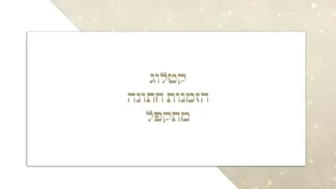 כריכת הזמנות חתונה — סגנון שיש