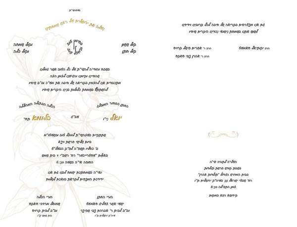 כתב יד — נוסח בעלזא דגם 4010 — עמוד 1