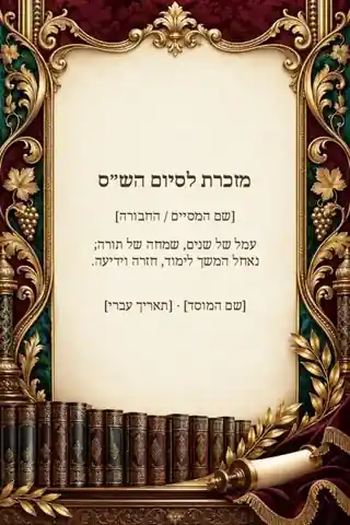 מזכרת לסיום הש״ס — צבעוני ועשיר