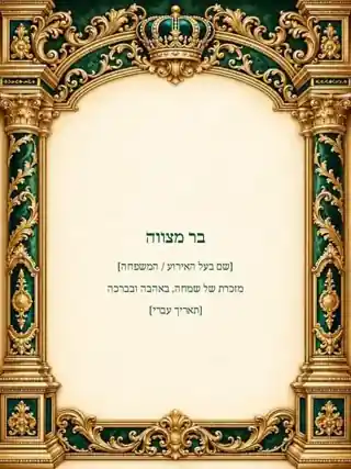 דגלון לתלייה — שערי ברכה — אמרלד וזהב