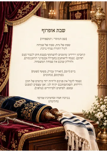 שבת אופרוף — פריחה מלכותית