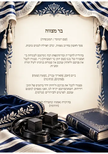 בר מצווה — פריחה מלכותית