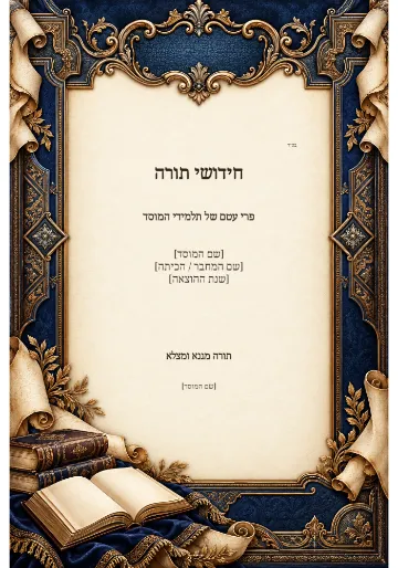 שער לקובץ חידושי תורה — אוצר הספרים ועץ