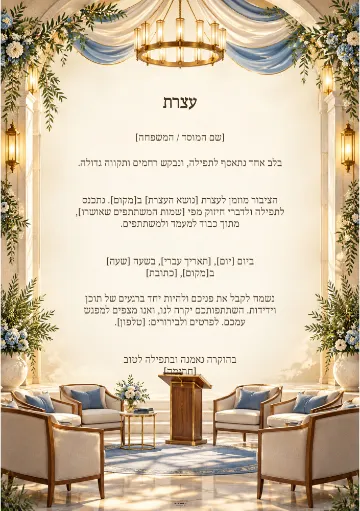 עצרת — שערי עץ וזהב