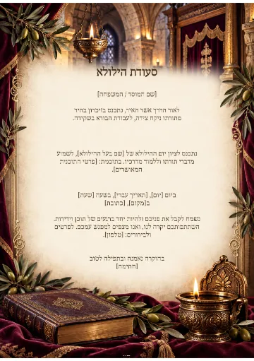 סעודת הילולא — היכל האמרלד