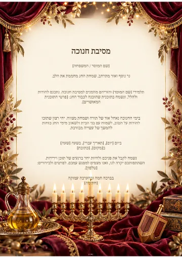 מסיבת חנוכה — איגרת מפוארת