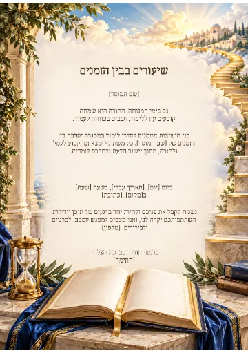 שיעורים בבין הזמנים — כתר הספיר