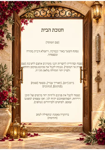 חנוכת הבית — גפן מלכותית