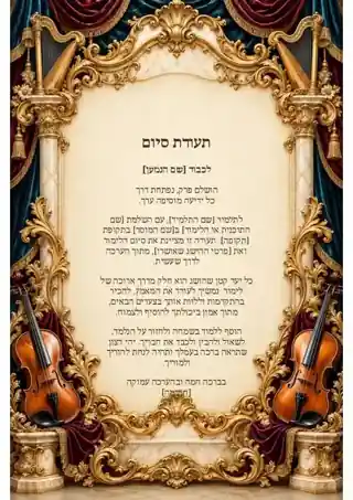 תעודת סיום — כינור ונבל