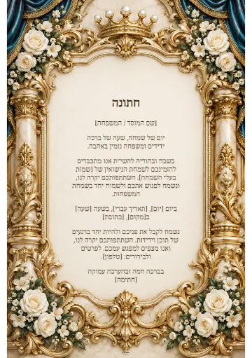 חתונה — פריחה מלכותית