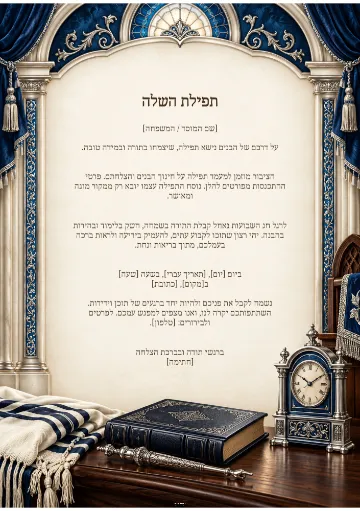 תפילת השלה — פריחה מלכותית
