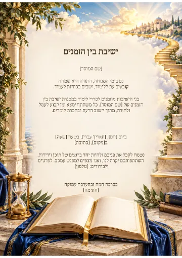 ישיבת בין הזמנים — עמודי שיש