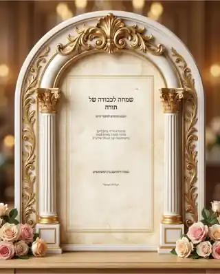 הזמנה למעמד סיום — קשת ורדים חגיגית