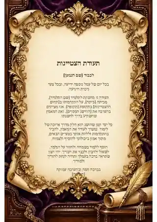 תעודת הצטיינות — איגרת מפוארת