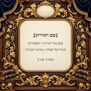לוגו לאירוע — חותם עץ וזהב