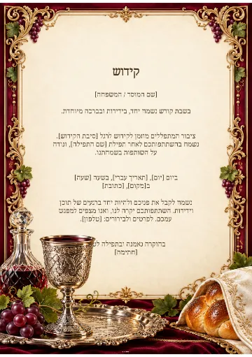 קידוש — גפן מלכותית