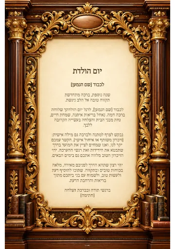 יום הולדת — שערי עץ וזהב