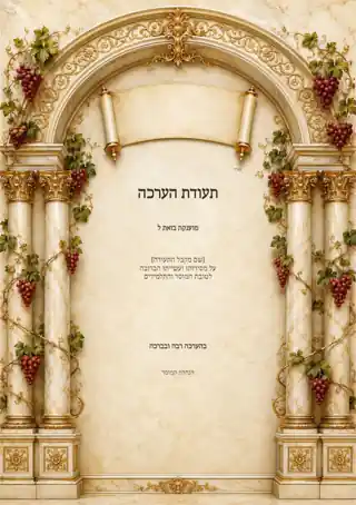 תעודת הערכה — שער פרחים עם מגילה