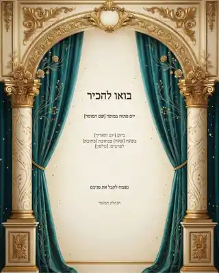 יום פתוח במוסד — עמודים ווילון ירוק פתוח
