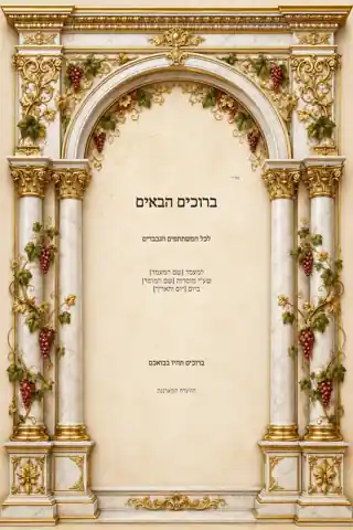 ברוכים הבאים למעמד — שער שיש עם ענפים