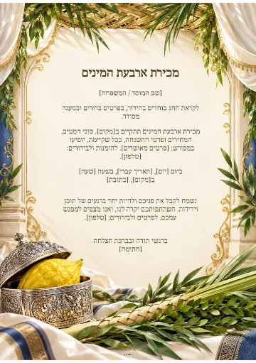 מכירת ארבעת המינים — כינור ונבל