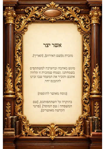 אשר יצר — שערי עץ וזהב