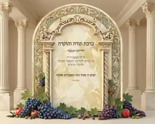 מכתב הוקרה לתורם — קשת ענבים לרוחב