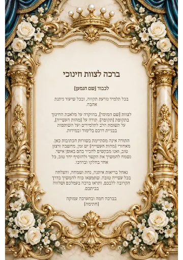 ברכה לצוות חינוכי — פריחה מלכותית
