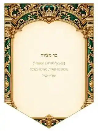 שערי ברכה — אמרלד וזהב — דגלון