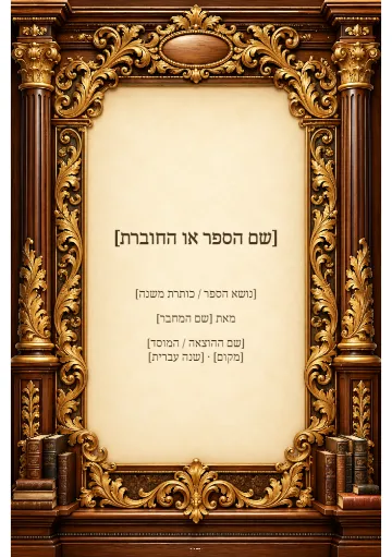 כריכה ושער — שערי עץ וזהב