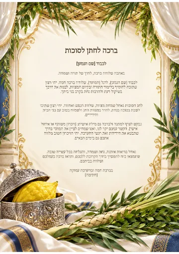 ברכה לחתן לסוכות — כינור ונבל