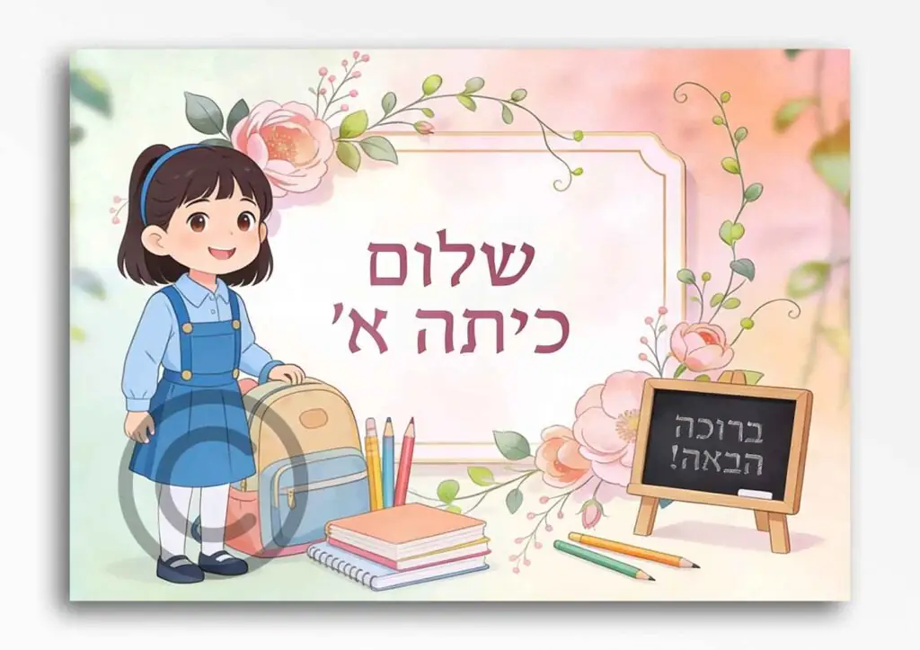 שלום כיתה א בנות 34