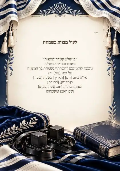 בר מצווה — עיצוב נושאי מקורי