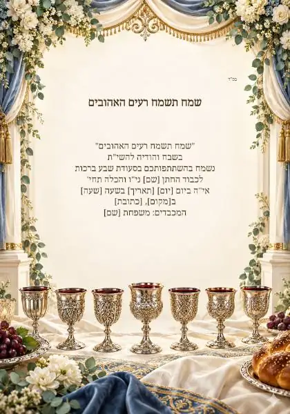 שבע ברכות — עיצוב נושאי מקורי