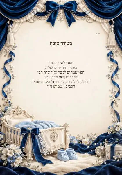 הולדת הבן — עיצוב נושאי מקורי