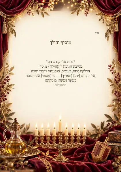 מסיבת חנוכה — עיצוב נושאי מקורי