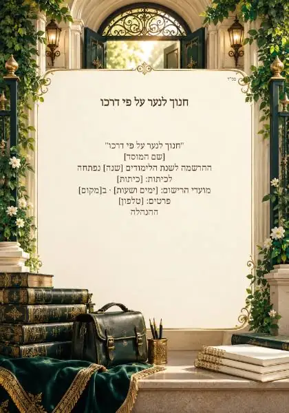 רישום למוסדות — עיצוב נושאי מקורי