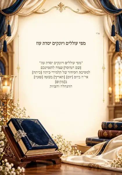 מסיבת סידור — עיצוב נושאי מקורי